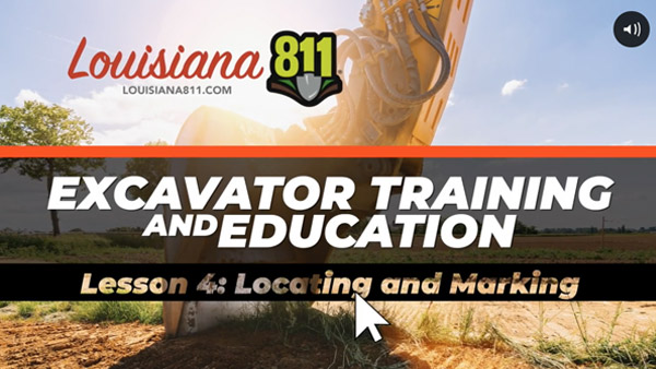 Screen Shot of the LA811 Excavator Training and Education
